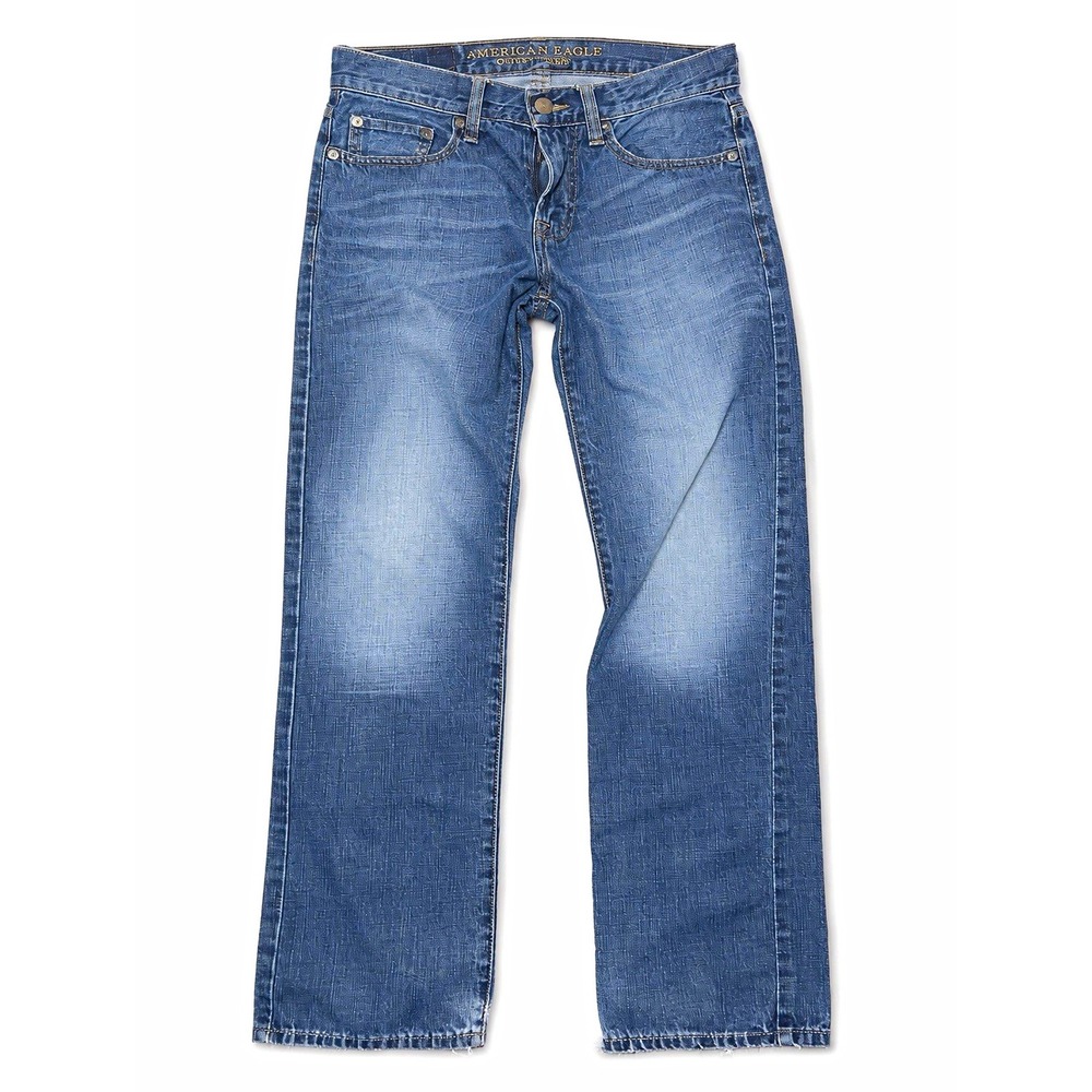 American Eagle Outfitters Mens Slim Straight Blue Medium Wash Denim Jeans 28x32